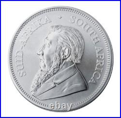 2019 South Africa 1 oz Silver Krugerrand BU in CAPSULE 2019 PRISTINE BLASTWHITE