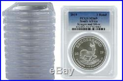 2019 South Africa 1oz Silver Krugerrand PCGS MS69 Blue Label 10 Pack