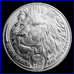 2019 South Africa 2-Coin Silver Big Five Lion Proof Set SKU#196462