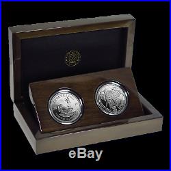 2019 South Africa 2-Coin Silver Krugerrand & Elephant Proof Set SKU#188753