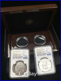 2019 South Africa 2-Coin Silver Krugerrand & Lion Proof Set IN HAND PF69 FR