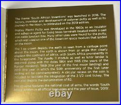 2019 South Africa 2 Rand 50th Anniversary Moon Landing Silver Proof Coin