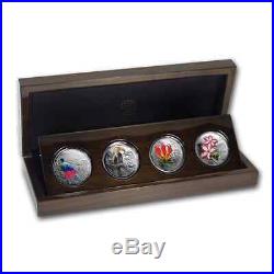 2019 South Africa 4-coin Silver Flowers and Birds Proof Set SKU#198943