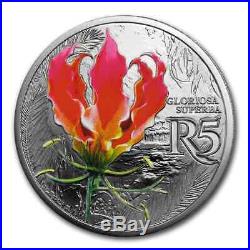 2019 South Africa 4-coin Silver Flowers and Birds Proof Set SKU#198943
