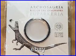 2019 South Africa Archosauria Euparkeria Silver Twenty-five Rand PCGS MS70 2441