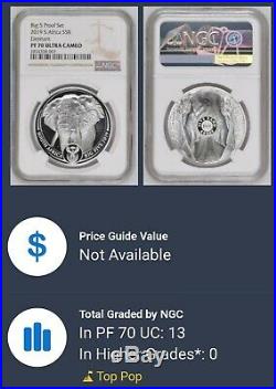2019 South Africa BIG 5 Elephant (2) Coin Set NGC PF70 UC With OMP TOTAL POP (13)