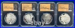 2019 South Africa BIG 5 S5R PF70 UCam 4 Coin Set (Lion, Elephant, Rhino, Buffalo)