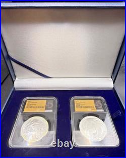 2019 South Africa BIG 5 Series 1 Elephant and Lion Proof Set MS70