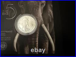 2019 South Africa Big Five Elephant 1 oz Silver Proof (African Mint)