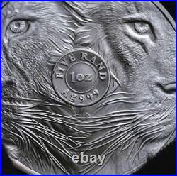 2019 South Africa Big Five Lion 1 oz Silver Coin BU