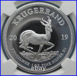 2019 South Africa Krugerrand Proof 1 oz Silver NGC PF 70 Ultra Cameo 1 Rand