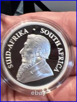 2019 South Africa Proof 1 Ounce. 999 Fine Silver Krugerrand Coin