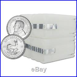 2019 South Africa Silver Krugerrand 1 oz 1 Rand 100 BU Coins in 4 Mint Tubes