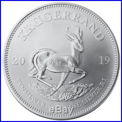 2019 South Africa Silver Krugerrand 1 oz BU 25 Coin Tube