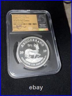 2019 South Africa Silver Krugerrand Lion? Privy NGC PF69 Ultra Cameo TUMI SIG