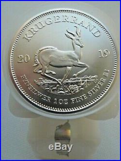 2019 x 10 ounces silver bullion Krugerrand coins 10 x 1oz Silver bullion
