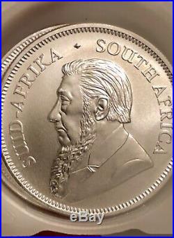 2020 10 X 1oz South African Krugerrand 1 ounce Silver Bullion Coin unc FREE BARS