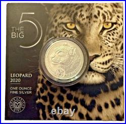 2020 $1 South African Mint 1 oz Silver The Big 5 Leopard
