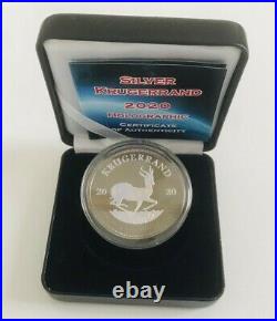 2020 1 oz. 999 South African Krugerrand Holographic & Ruthenium Silver Coin