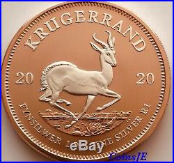 2020 1 oz. 999 South African Krugerrand Rose Gold Colorised Silver Coin