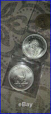 2020 1 oz Silver South African Krugerrand. 999 Fine BU Uncirculated Mint Coins