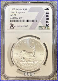 2020 K1 Krugerrand 1 oz South Africa Fine Silver Coin NGC MS 69 Uncirculated