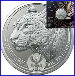 2020 Leopard South Africa Big Five 1 Oz Silver Coin Bu Presale