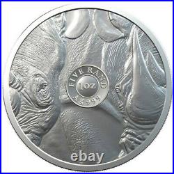 2020 Rhino South Africa Big Five 1 Oz Silver Coin Bu