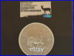 2020 SA 2 oz Silver FDP 1 of first 862 struck Krugerrand NGC PF 69 Ultra Cam