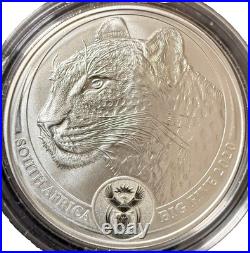 2020 S. Africa 5 Rand Big Five Leopard 1 oz Silver Proof (African Mint)