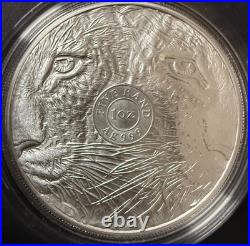 2020 S. Africa 5 Rand Big Five Leopard 1 oz Silver Proof (African Mint)