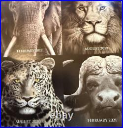 2020 S. Africa 5 Rand Big Five Rhino 1 oz Silver Proof (African Mint)