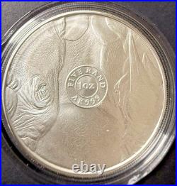 2020 S. Africa 5 Rand Big Five Rhino 1 oz Silver Proof (African Mint)