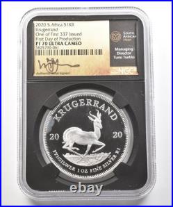 2020-S South Africa Silver Krugerrand Tumi Tsehlo FDOP PF70 UCAM NGC 4279
