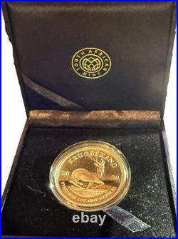 2020 Silver South Africa Proof Krugerrand 1 Oz Coin Box Coa