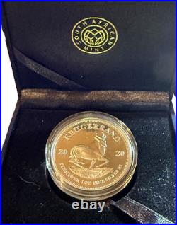 2020 Silver South Africa Proof Krugerrand 1 Oz Coin Box Coa
