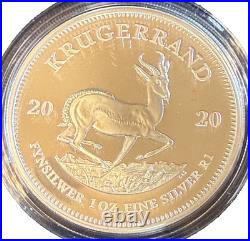 2020 Silver South Africa Proof Krugerrand 1 Oz Coin Box Coa