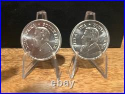 2020 South Africa 1 Oz. 999 Silver Krugerrand Coin. Lot Of (2)