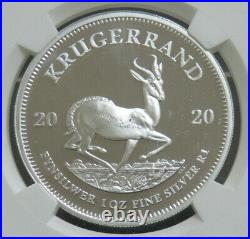 2020 South Africa 1 Rand Krugerrand 1oz Silver Proof Coin NGC PF70 Ultra Cameo