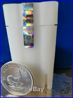 2020 South Africa 1 oz Silver Krugerrand 25-Coin Full Tube