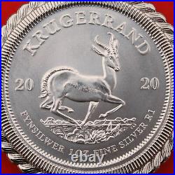 2020 South Africa 1 oz Silver Krugerrand Coin 925 Sterling Silver Necklace NEW