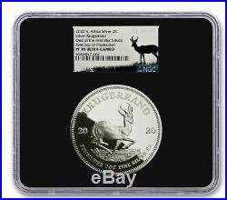 2020 South Africa 2 oz Silver Krugerrand Proof NGC PF70 UC FDOP BLACK CORE