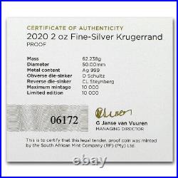 2020 South Africa 2 oz Silver Krugerrand Proof SKU#201847