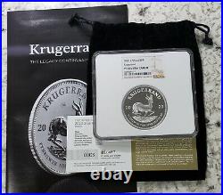 2020 South Africa 2oz Silver Krugerrand Proof NGC PF70 ULTRA CAMEO WITH CERTS
