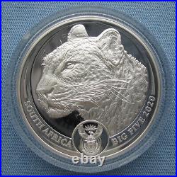 2020 South Africa 5 Rand Big Five Spotted Leopard 1 oz Silver Proof