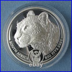 2020 South Africa 5 Rand Big Five Spotted Leopard 1 oz Silver Proof
