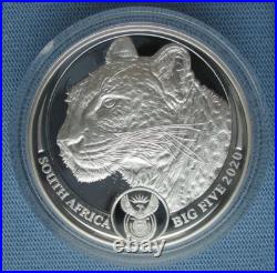 2020 South Africa 5 Rand Big Five Spotted Leopard 1 oz Silver Proof