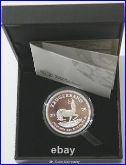 2020 South Africa Fine Silver Proof Krugerrand Coin Boxed Certificate New Issue