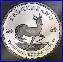 2020 South Africa Krugerrand 2oz. 999 Silver NGC PF70 Ultra Cameo First Releases