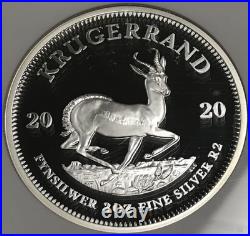2020 South Africa Krugerrand 2oz. 999 Silver NGC PF70 Ultra Cameo First Releases